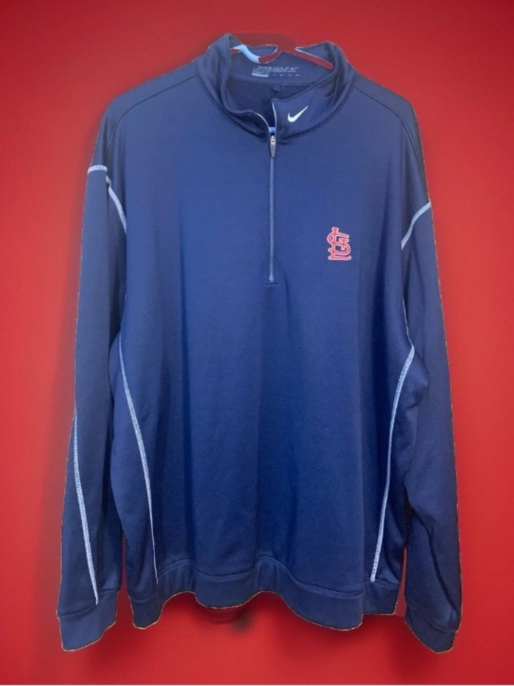 Nike Golf Therma-Fit 1/4 Zip Pullover St. Louis Cardinals Logo Men’s XXL Navy
